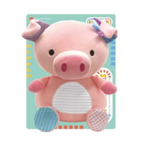 Target Other - Sensory Snuggables Soft Weighted Plush Pig Toy with Pink and Blue Accents NWT